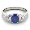 Oval Shape Trellis Color Rings in Gold