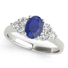 Oval Shape Trellis Color Rings in Gold