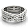 Multirow Cross Fashion Ring in Gold