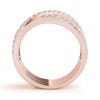 Multirow Cross Fashion Ring in Gold