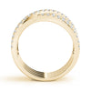 Multirow Cross Fashion Ring in Gold