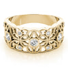 Vintage Inspired Bezel Set Fashion Rings in Gold