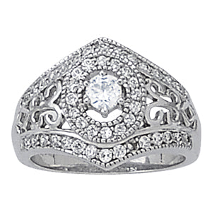 Antique Filigree Right Hand Fashion Ring in Gold