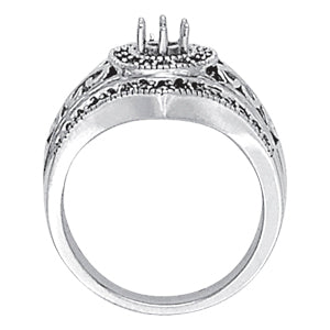 Antique Filigree Right Hand Fashion Ring in Gold