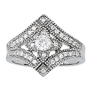 Antique Milgrain Right Hand Fashion Ring in Gold