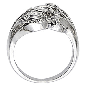 Diamond Fashion Right Hand Rings in Gold (0.37 cttw)