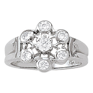 Bezel Set Right Hand Fashion Ring in Gold
