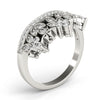 Nature Inspired Milgrain Prong In Channel Fashion Ring in Gold