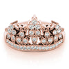 Nature Inspired Milgrain Prong In Channel Fashion Ring in Gold