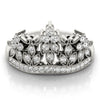 Nature Inspired Milgrain Prong In Channel Fashion Ring in Gold
