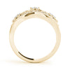 Nature Inspired Milgrain Prong In Channel Fashion Ring in Gold