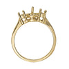 Center Pearl Color Ring in Gold