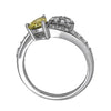 Trillion Cluster Color Ring in Gold