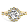 Ritani Yellow 18 Karat Gold Diamond Engagement Ring Mounting Size 6.5 *