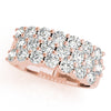 Multirow Prong Fashion Ring in Gold