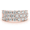 Multirow Prong Fashion Ring in Gold