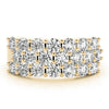 Multirow Prong Fashion Ring in Gold