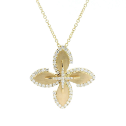 Diamond Designs 14 Karat Yellow Gold Diamond Necklace *