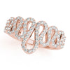 Pavé Wavy Fashion Ring in Gold