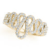 Pavé Wavy Fashion Ring in Gold