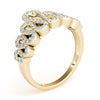 Pavé Wavy Fashion Ring in Gold