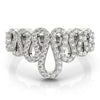 Pavé Wavy Fashion Ring in Gold