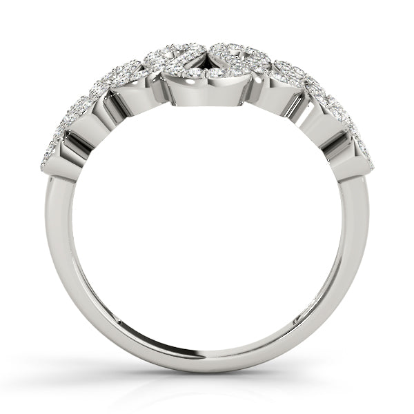 Pavé Wavy Fashion Ring in Gold