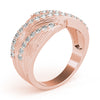 Multirow Prong Set Filigree Fashion Rings in Gold