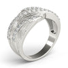 Multirow Prong Set Filigree Fashion Rings in Gold