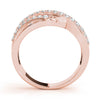 Multirow Prong Set Filigree Fashion Rings in Gold