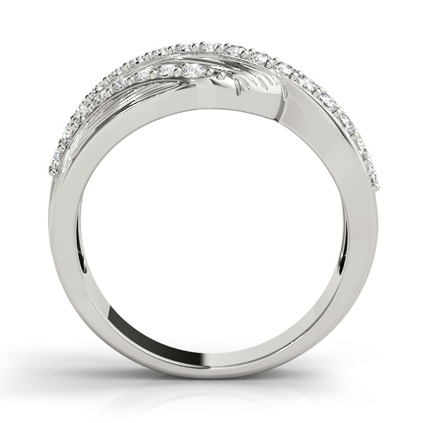 Multirow Prong Set Filigree Fashion Rings in Gold