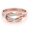 Diamond Love Knot Ring in Gold