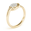 Cluster Love Knot Fashion Ring in Gold