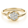 Cluster Love Knot Fashion Ring in Gold