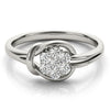 Cluster Love Knot Fashion Ring in Gold