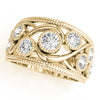 Vintage-Inspired Bezel Set Milgrain Band in Gold