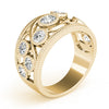 Vintage-Inspired Bezel Set Milgrain Band in Gold