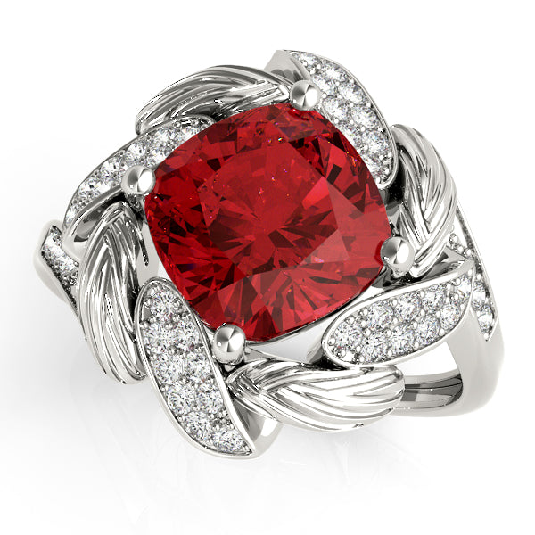 Princess & Cushion Gemstone Fashion Ring in Gold (2.61 cttw)