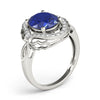 Oval Filigree Halo Color Ring in Gold