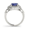 Oval Filigree Halo Color Ring in Gold