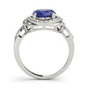 Oval Filigree Halo Color Ring in Gold