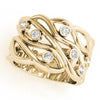 Bezel Set Filigree Fashion Ring in Gold