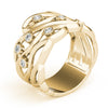 Bezel Set Filigree Fashion Ring in Gold