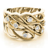 Bezel Set Filigree Fashion Ring in Gold