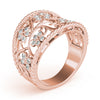 Floral Filigree Fashion Ring in Gold