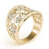 Floral Filigree Fashion Ring in Gold