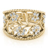 Floral Filigree Fashion Ring in Gold