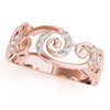 Filigree Prong Set Fashion Rings in Gold