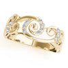 Filigree Prong Set Fashion Rings in Gold