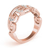 Filigree Prong Set Fashion Rings in Gold